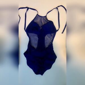 Sexy Blue Swimsuit - mesh